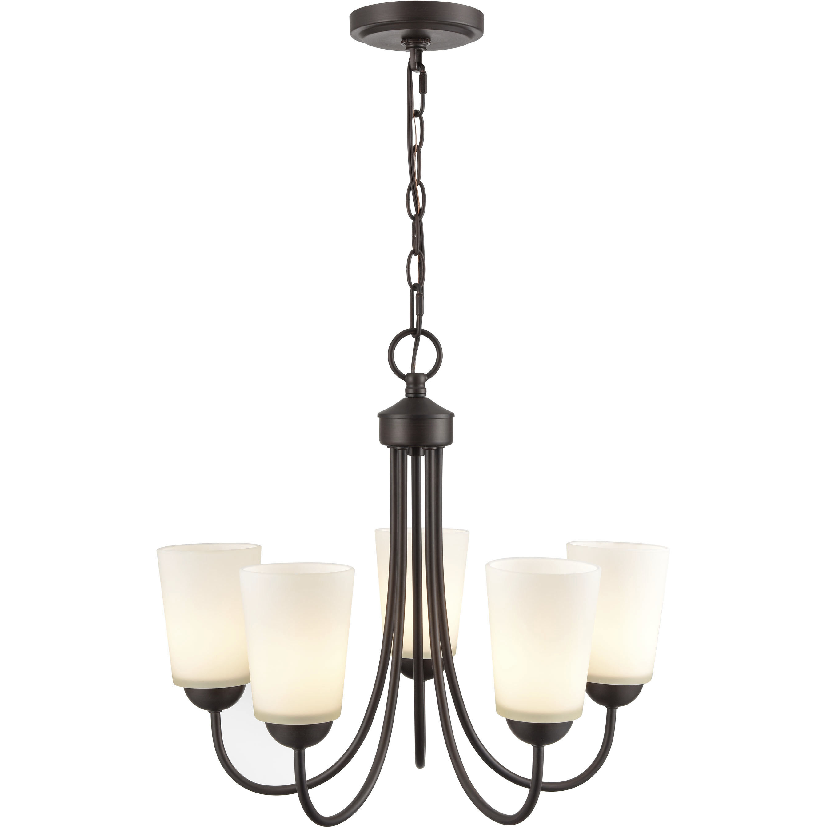 Ivey Lake 5 Light 20 inch Rubbed Bronze Chandelier Ceiling Light